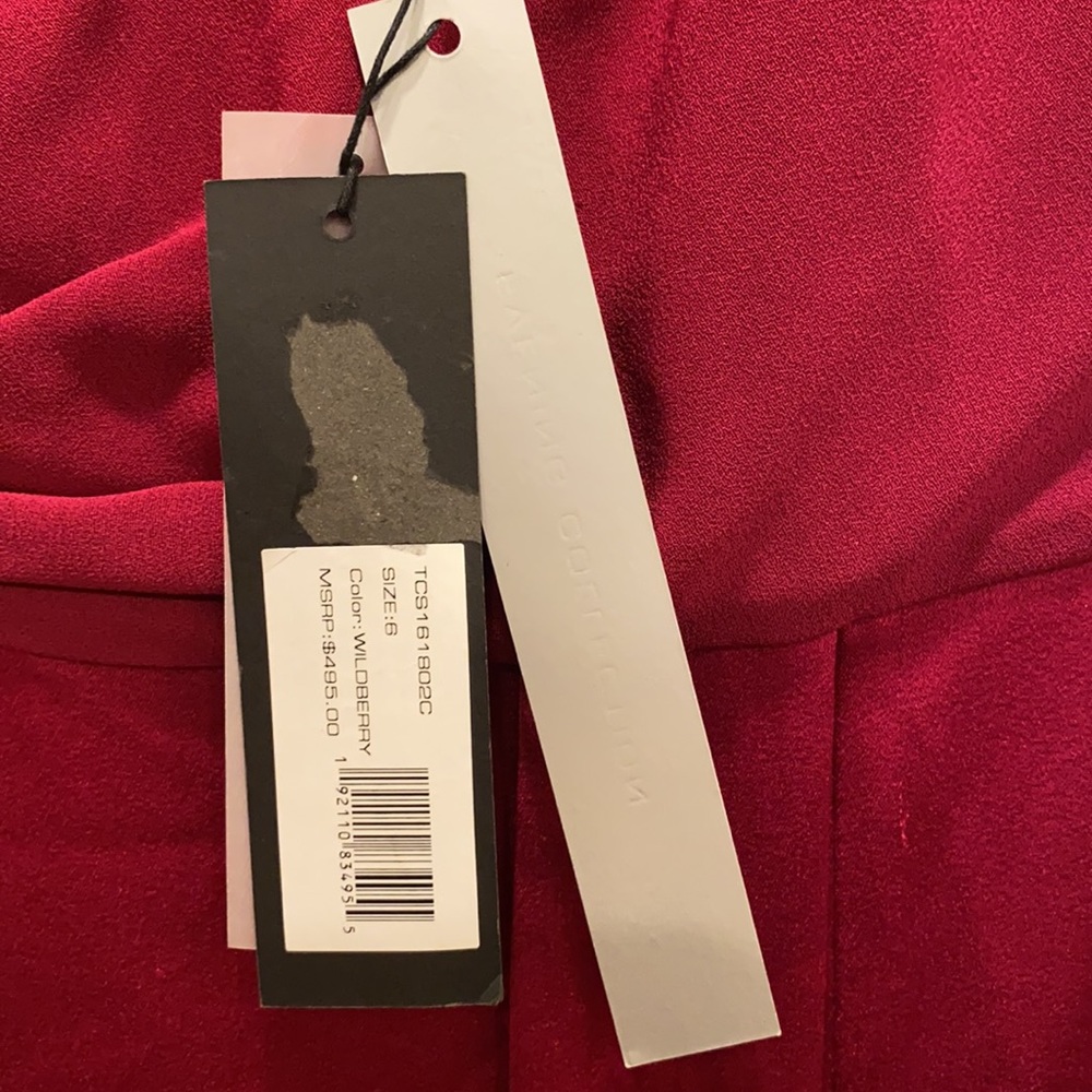 Halston Wrap-effect crepe-paneled satin wildberry - Picture 14 of 14